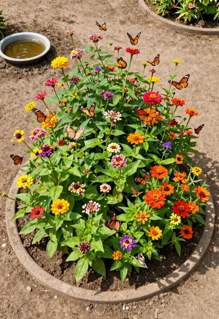 10 Circular Flower Bed Ideas for Balanced Garden Designs - 7. Butterfly Haven