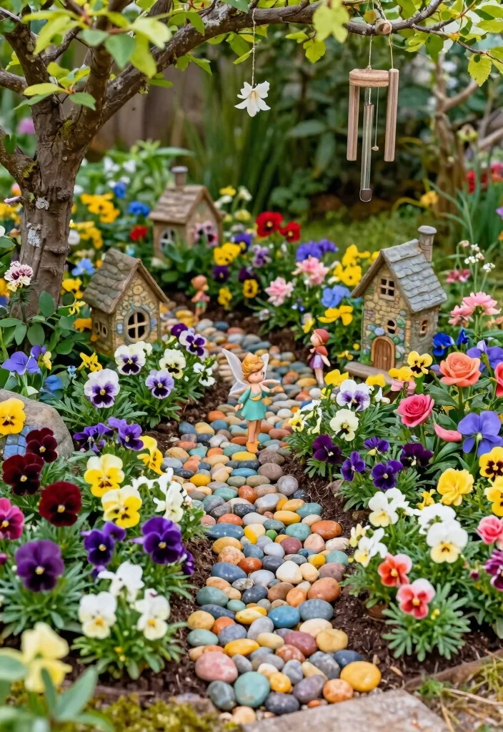 10 Circular Flower Bed Ideas for Balanced Garden Designs - 9. Whimsical Fairy Garden