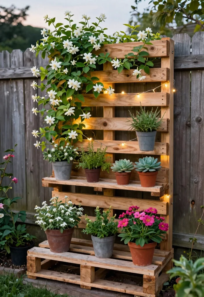 10 Jasmine Trellis Ideas for Fragrant Outdoor Style - 7. DIY Pallet Trellis