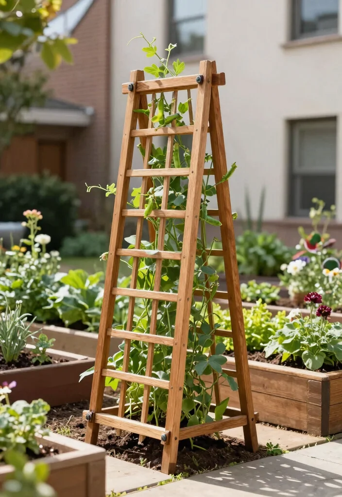10 Pea Trellis Ideas for Small Gardens and Raised Beds - 10. Folding Trellis