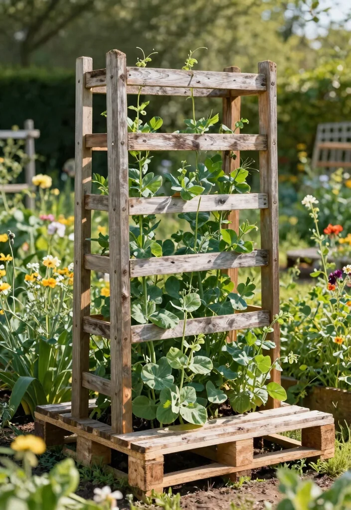 10 Pea Trellis Ideas for Small Gardens and Raised Beds - 5. Reclaimed Wood Trellis