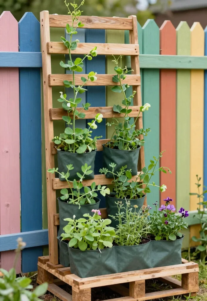 10 Pea Trellis Ideas for Small Gardens and Raised Beds - 9. Vertical Pallet Garden Trellis