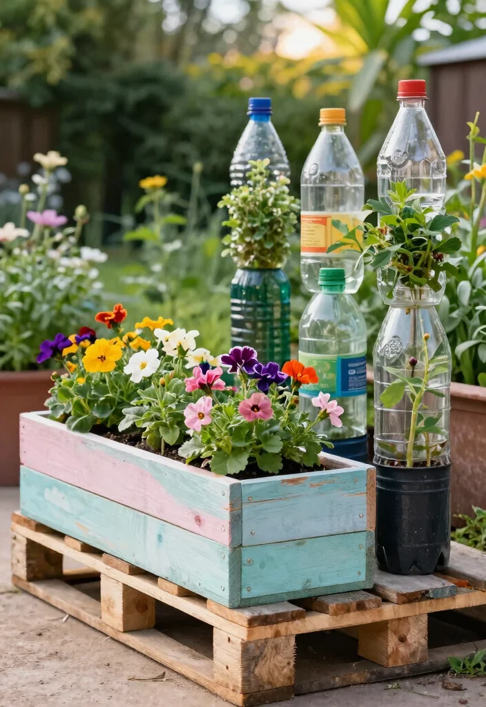 10 Rectangle Planter Ideas for Clean Modern Outdoor Styling - 2. Recycled Materials Planters