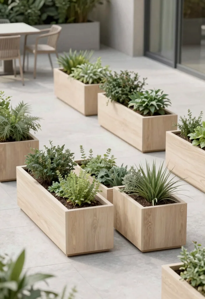 10 Rectangle Planter Ideas for Clean Modern Outdoor Styling - 8. Minimalist Rectangle Planters