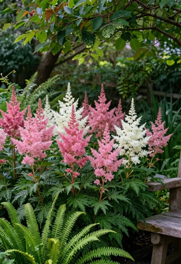 10 Shady Flower Bed Ideas for Low Light Garden Corners - 2. Astilbe for Colorful Blooms