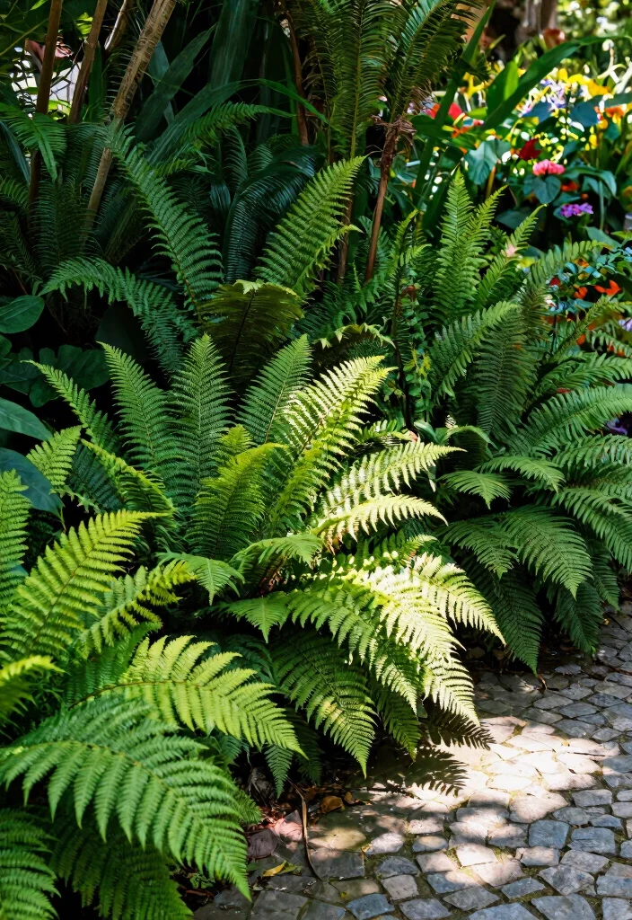 10 Shady Flower Bed Ideas for Low Light Garden Corners - 4. Ferns for Lush Greenery