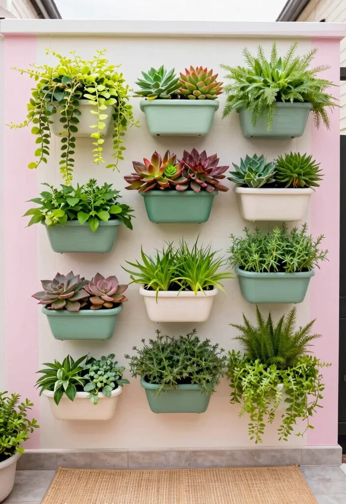 10 Simple Garden Patio Ideas for Easy Weekend Upgrades - 3. Vertical Gardens for Space Saving
