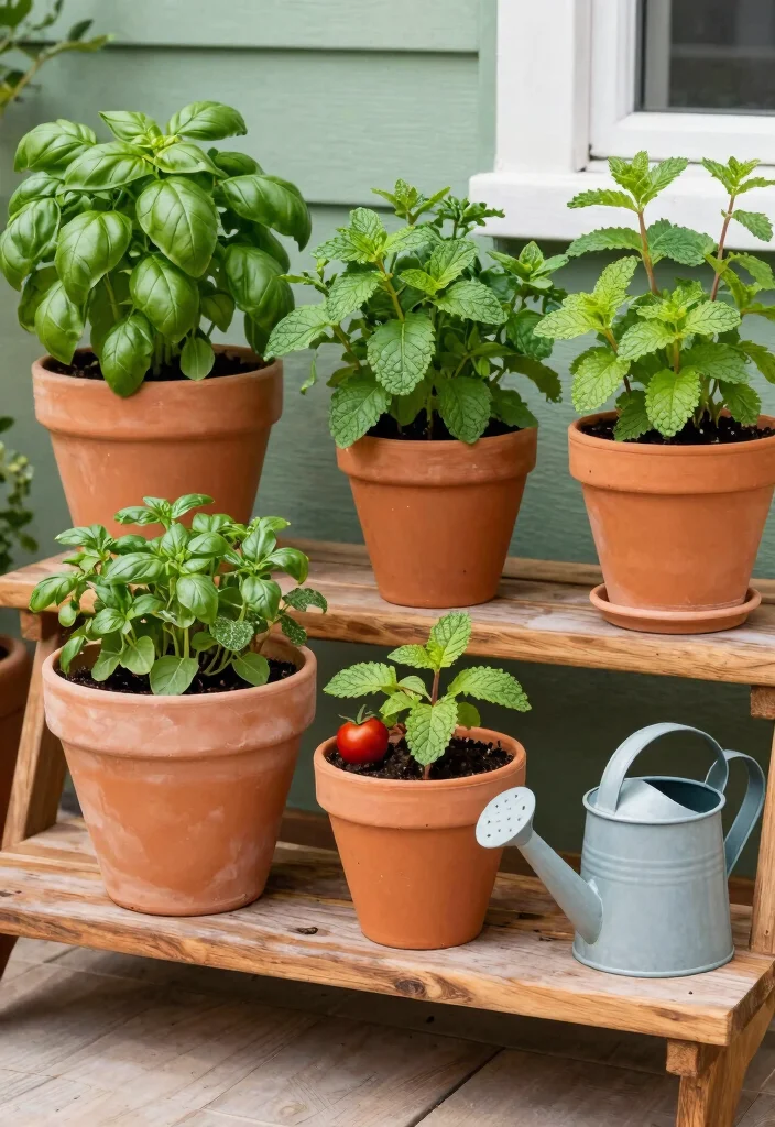 10 Simple Garden Patio Ideas for Easy Weekend Upgrades - 7. Edible Container Gardens