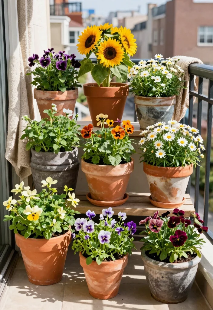 10 Simple Small Flower Bed Ideas for Quick Garden Refresh - 2. Container Mixology