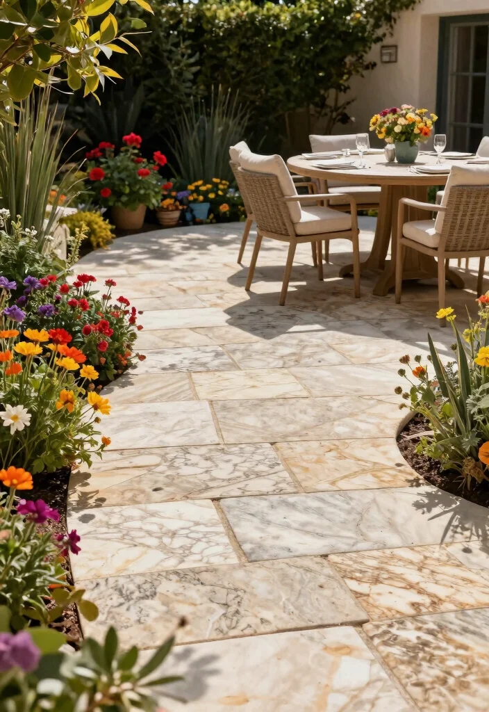 10 Stone Patio Ideas for Durable and Classic Outdoor Design - 3. Travertine Stone Patios
