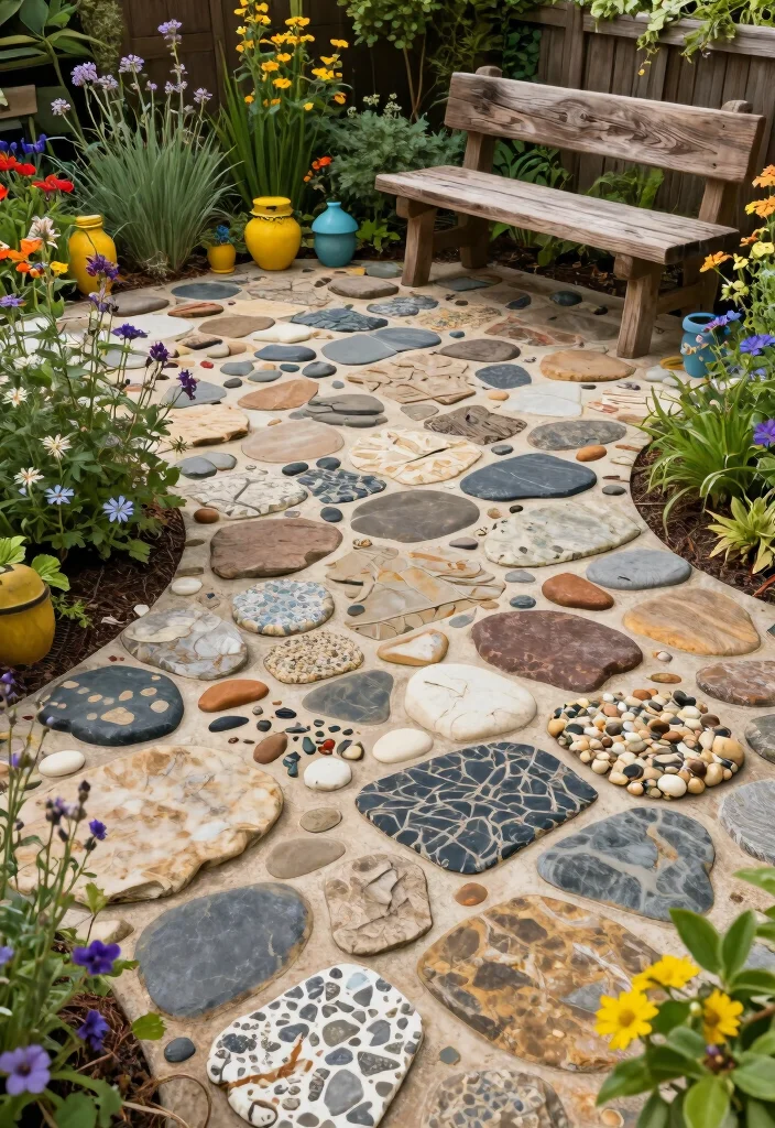 10 Stone Patio Ideas for Durable and Classic Outdoor Design - 5. Eco-Friendly Recycled Stone Patios