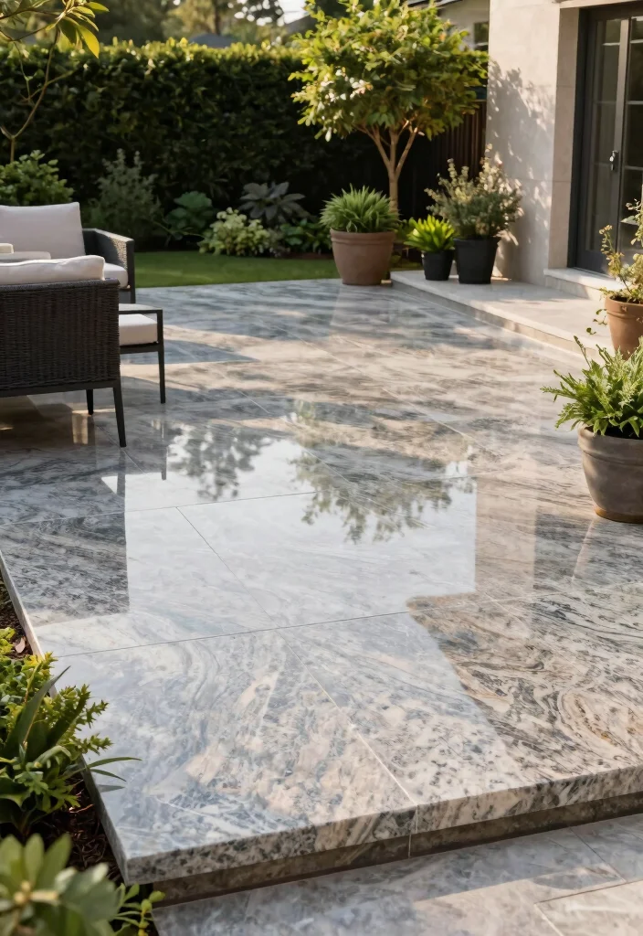 10 Stone Patio Ideas for Durable and Classic Outdoor Design - 6. Granite Stone Patios