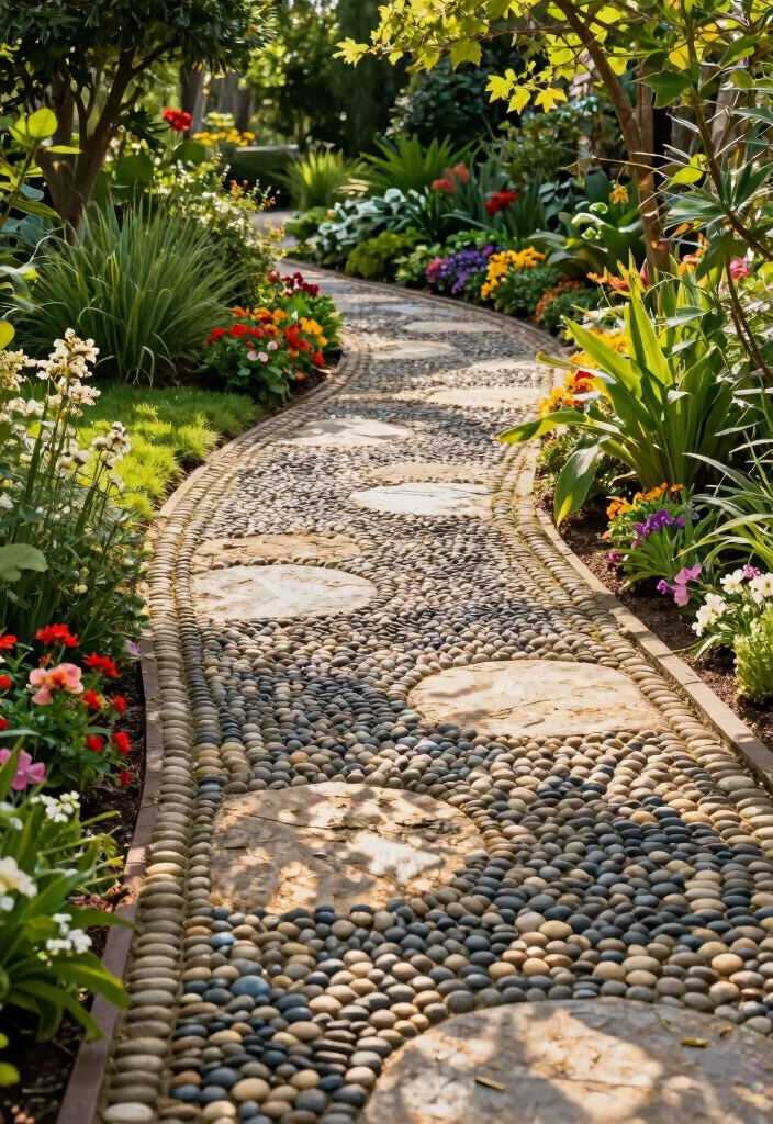 10 Stone Patio Ideas for Durable and Classic Outdoor Design - 7. Decorative Stone Pathways