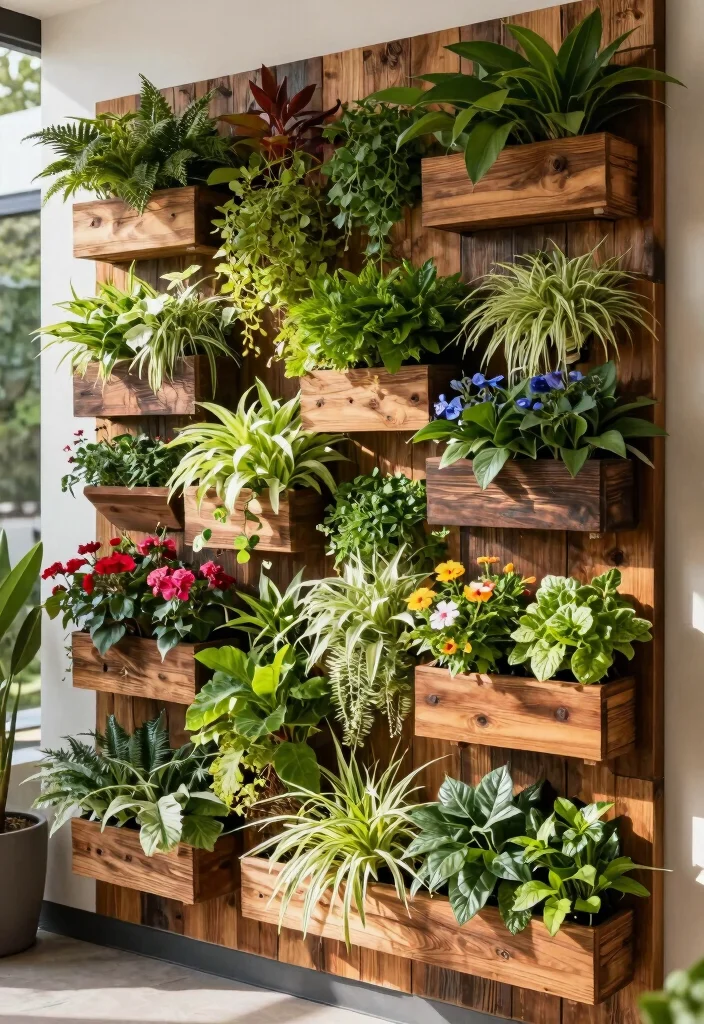10 Three Tiered Planter Ideas for Vertical Small Space Gardening - 3. Vertical Garden Wall Planter