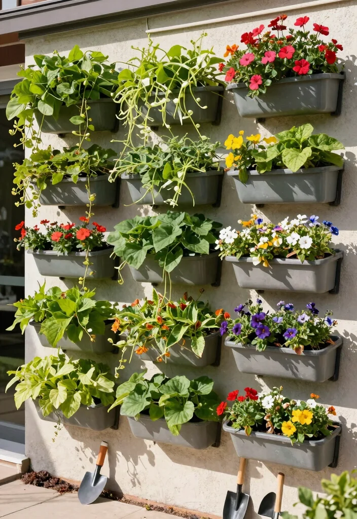 12 Bean Trellis Ideas That Support Strong Vines and Bigger Yields - 6. Vertical Garden Wall