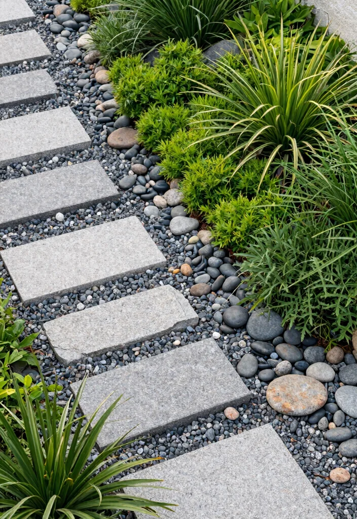 12 Berm Landscaping Ideas for Shape, Privacy, and Planting Layers - 3. Decorative Stone and Gravel Berms