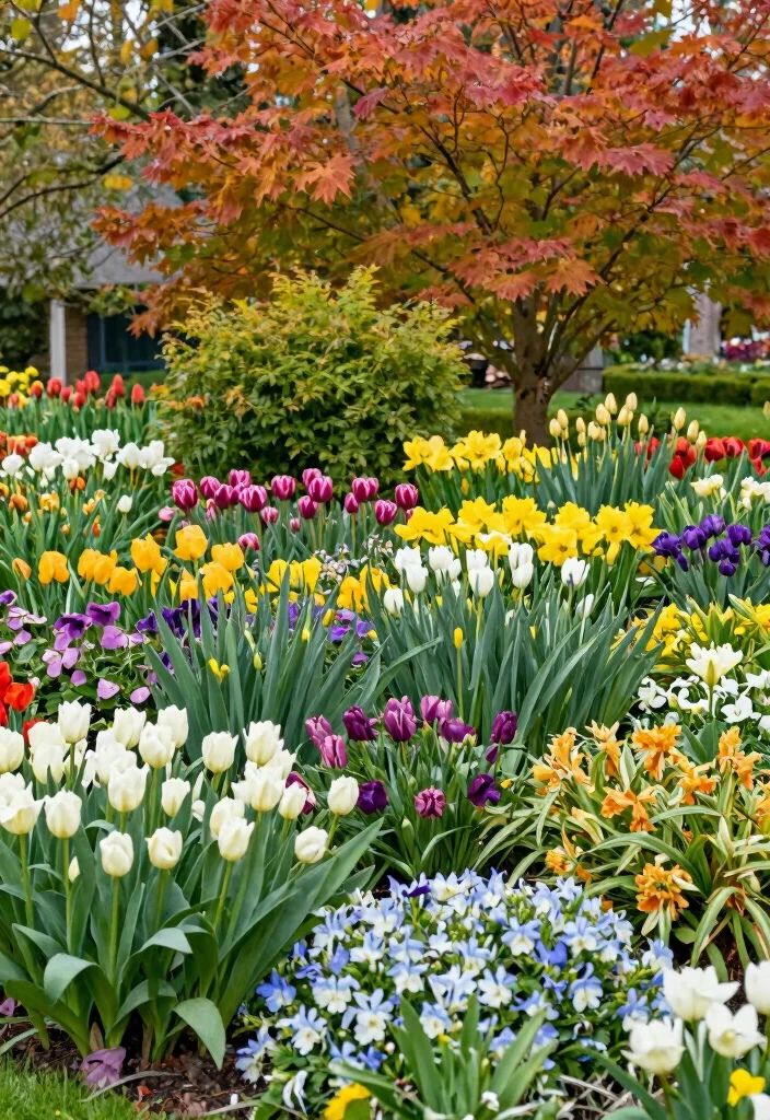 12 Berm Landscaping Ideas for Shape, Privacy, and Planting Layers - 7. Seasonal Color Options for Dynamic Landscapes