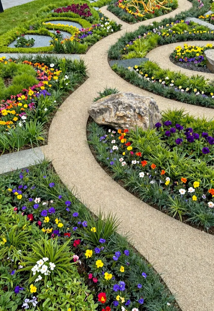 12 Berm Landscaping Ideas for Shape, Privacy, and Planting Layers - 9. Artistic Berm Designs for Unique Landscapes