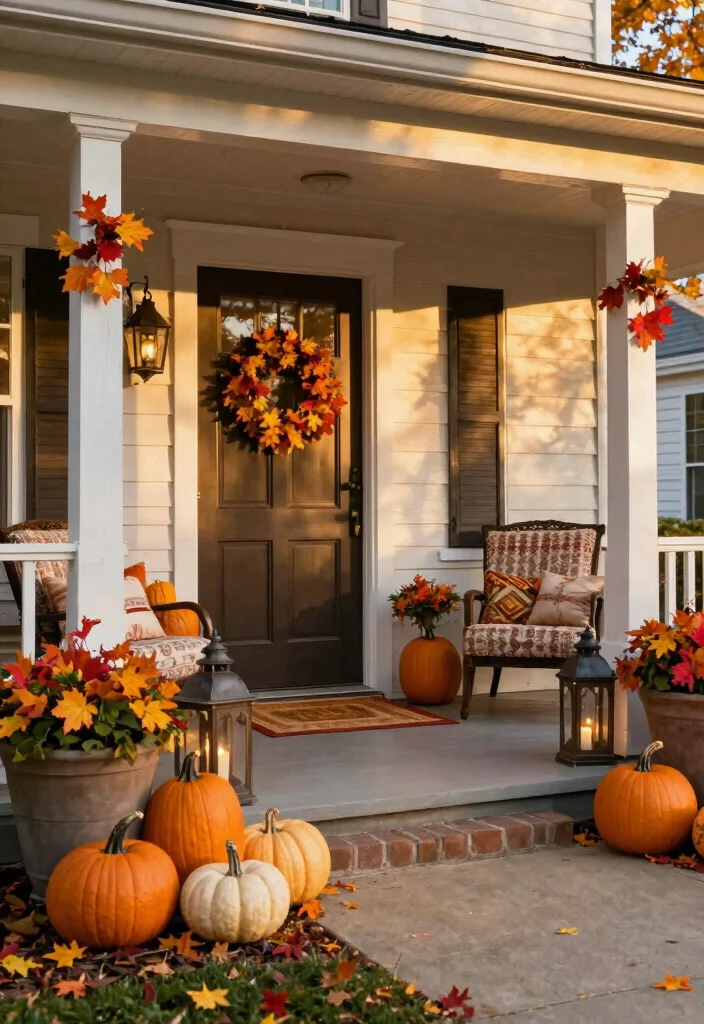 12 Front Porch Planter Ideas for Welcoming Seasonal Decor - 12. Seasonal Decorative Elements