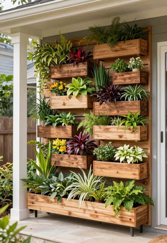 12 Front Porch Planter Ideas for Welcoming Seasonal Decor - 6. Vertical Garden Wall Planters