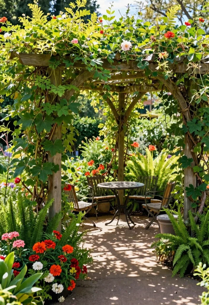 12 Full Sun Landscaping Ideas for Heat Tolerant Outdoor Spaces - 11. Shade Structures