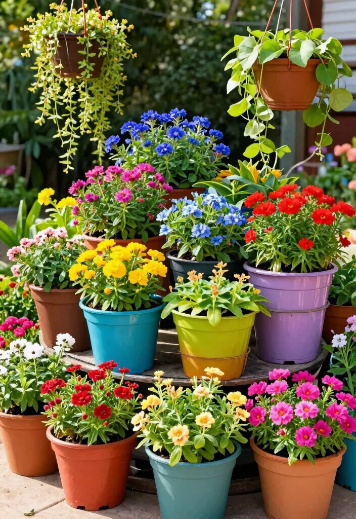 12 Full Sun Landscaping Ideas for Heat Tolerant Outdoor Spaces - 8. Container Gardens