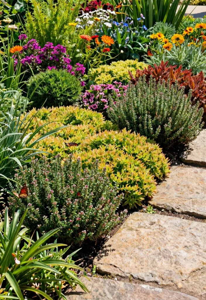 12 Full Sun Landscaping Ideas for Heat Tolerant Outdoor Spaces - 9. Colorful Groundcovers