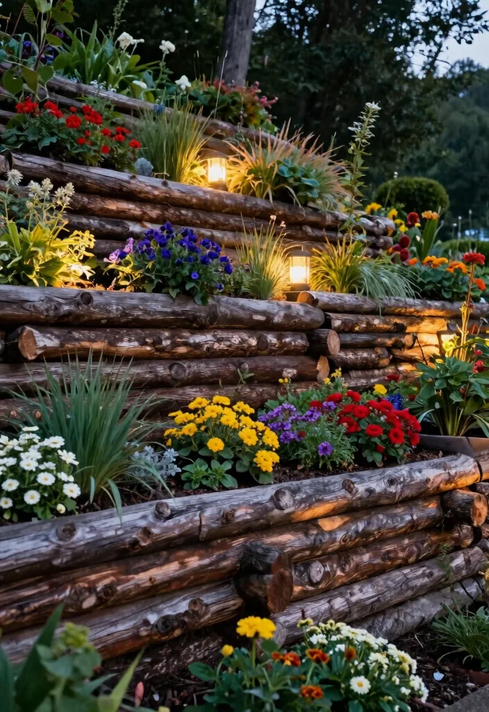 12 Hillside Backyard Landscaping Ideas for Stable Stylish Slopes - 5. Timber Retaining Walls