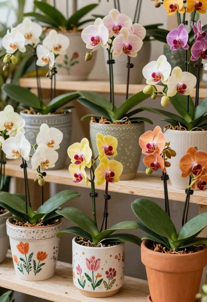 12 Orchid Planter Ideas for Healthy Roots and Pretty Displays - 12. Seasonal Themed Planters