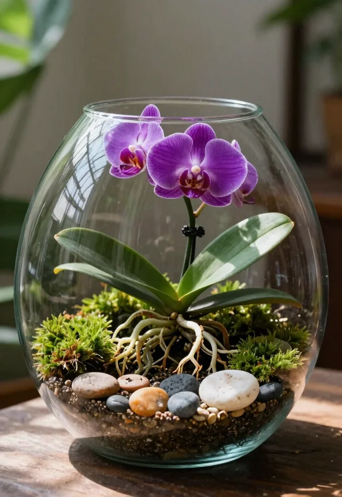12 Orchid Planter Ideas for Healthy Roots and Pretty Displays - 2. Elegant Glass Terrariums