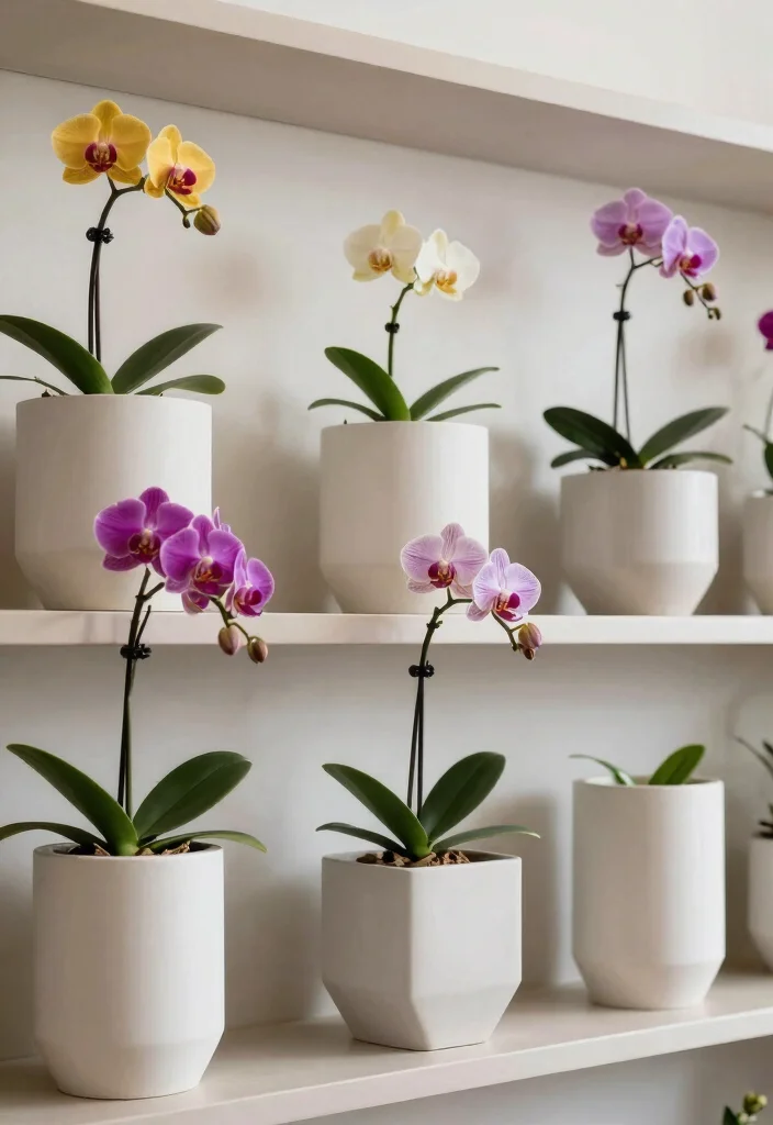 12 Orchid Planter Ideas for Healthy Roots and Pretty Displays - 5. Modern Minimalist Planters