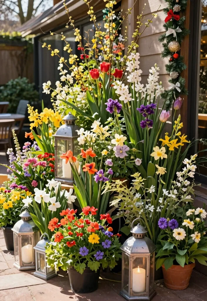 12 Patio Plant Ideas to Add Color and Height Outdoors - 12. Seasonal Displays