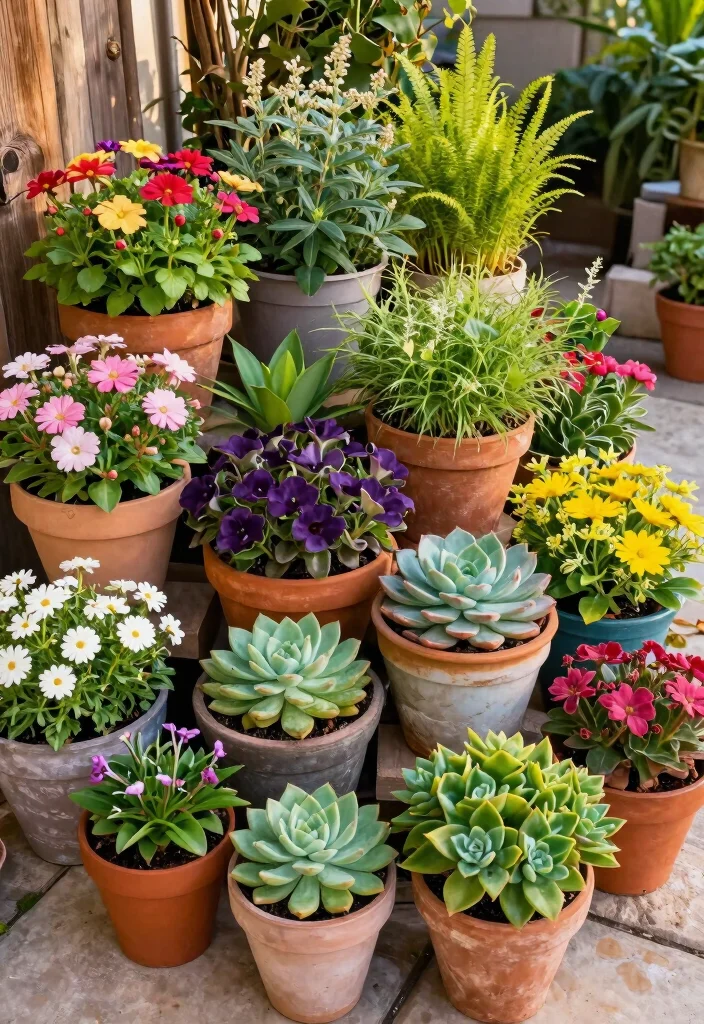 12 Patio Plant Ideas to Add Color and Height Outdoors - 4. Container Gardening