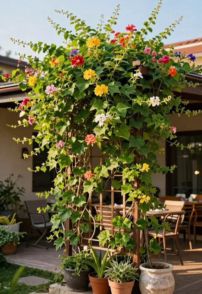 12 Patio Plant Ideas to Add Color and Height Outdoors - 7. Climbing Plants