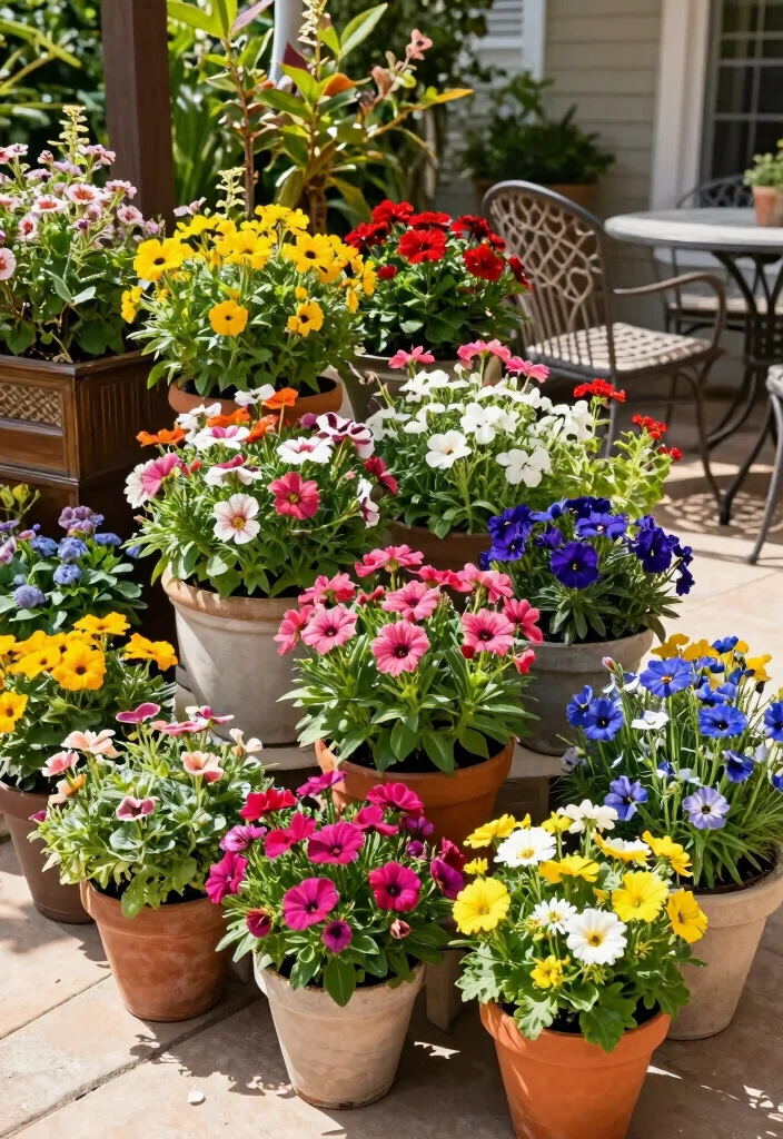 12 Patio Plant Ideas to Add Color and Height Outdoors - 9. Colorful Annuals