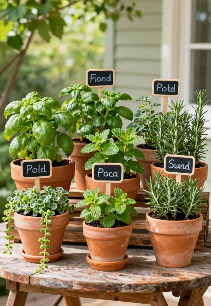 12 Patio Plants Ideas to Refresh Outdoor Sitting Areas - 1. Herb Garden in Containers