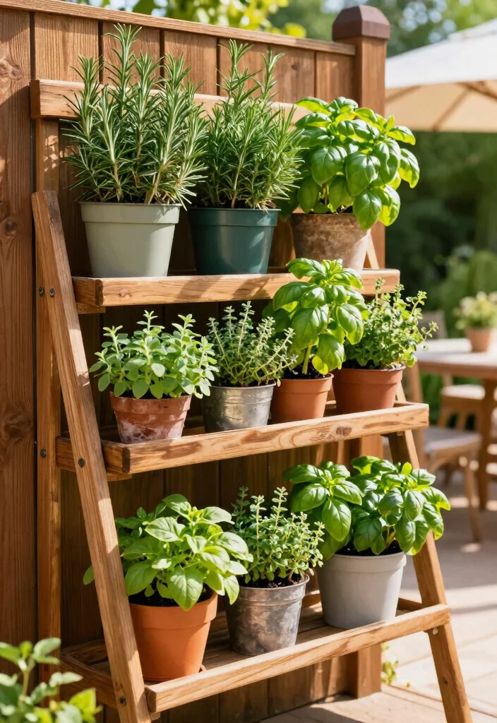 12 Planter Ideas for Full Sun That Thrive in Hot Weather - 1. Vertical Herb Garden