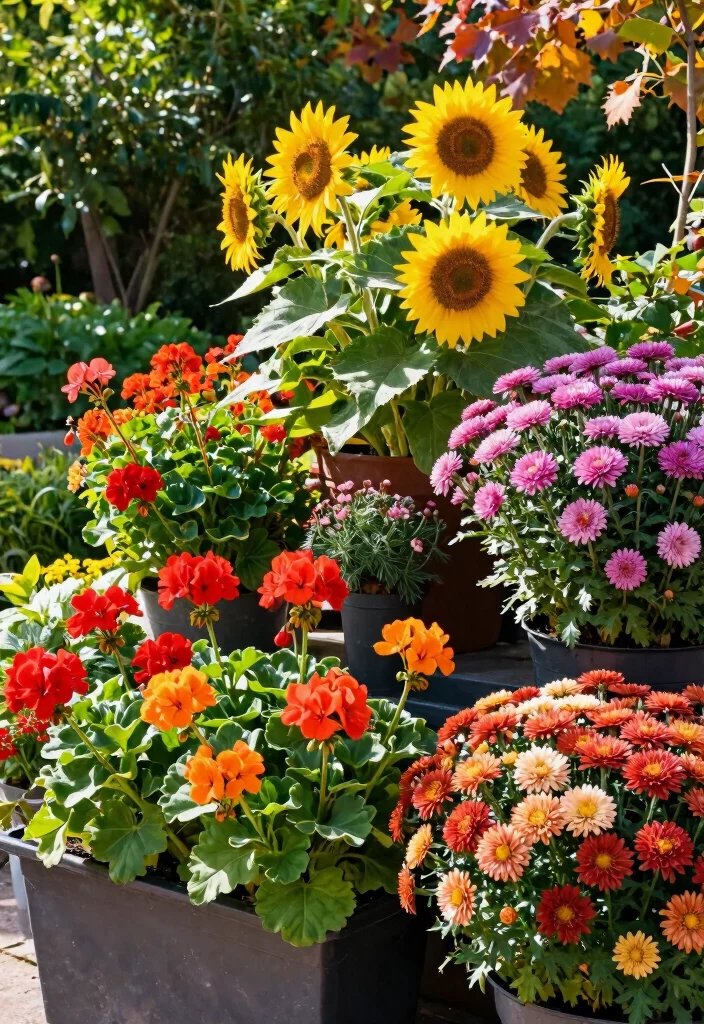 12 Planter Ideas for Full Sun That Thrive in Hot Weather - 12. Seasonal Color Swaps