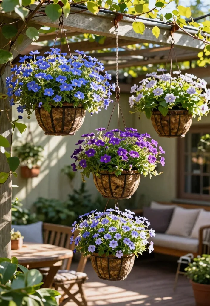 12 Planter Ideas for Full Sun That Thrive in Hot Weather - 6. Hanging Basket Paradise