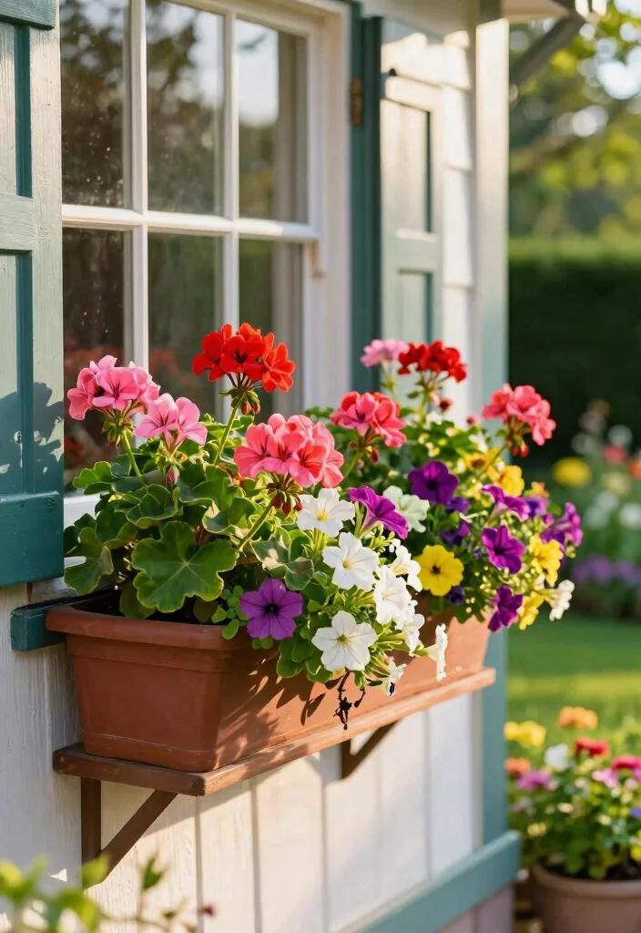 12 Planter Ideas for Full Sun That Thrive in Hot Weather - 8. Colorful Window Boxes