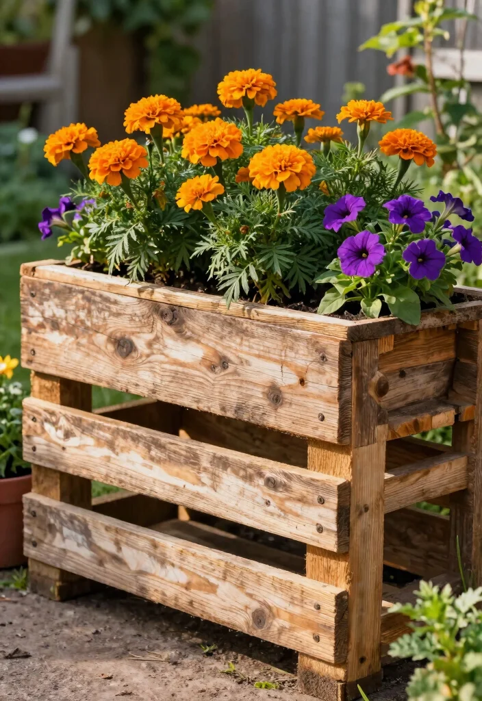 12 Planter Ideas for Full Sun That Thrive in Hot Weather - 9. DIY Vertical Planter from Pallets