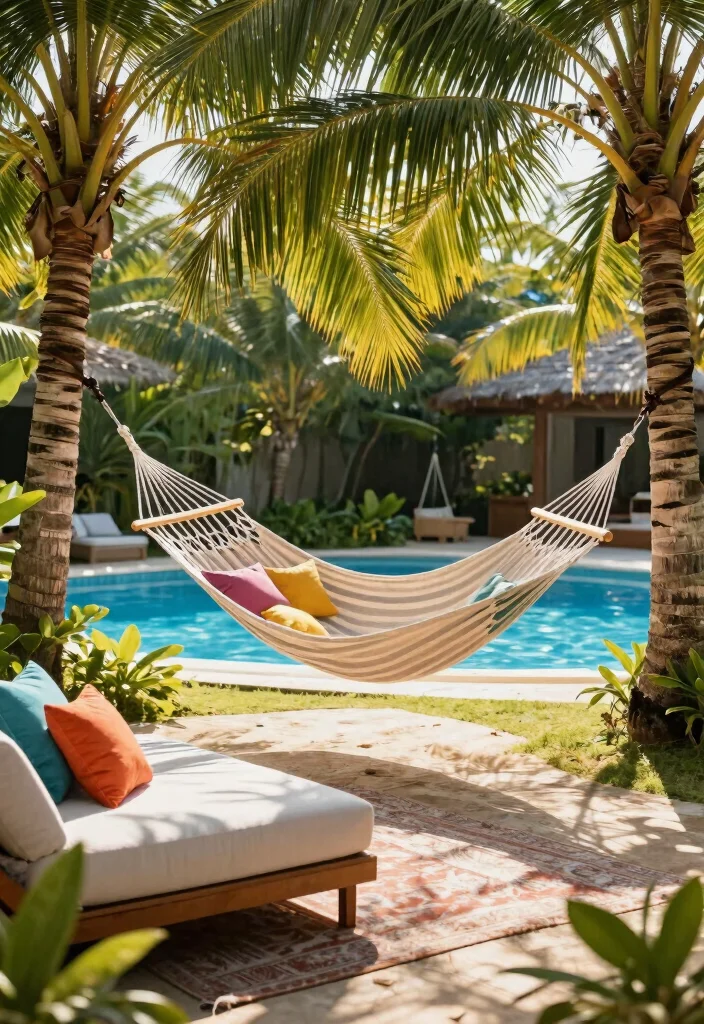 12 Poolside Landscaping Ideas for a Relaxed Resort Feel - 3. Inviting Lounging Nooks