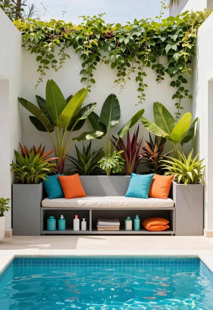 12 Poolside Landscaping Ideas for a Relaxed Resort Feel - 6. Efficient Use of Space
