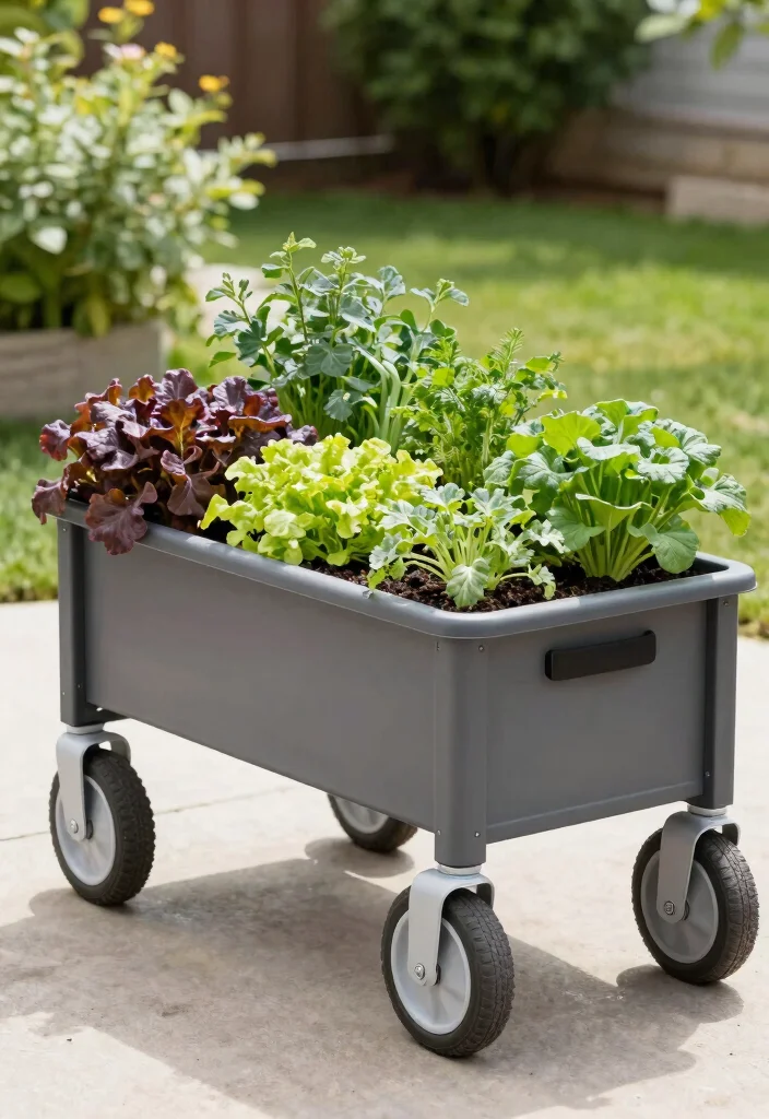 12 Raised Garden Bed Ideas for Easy Productive Growing - 11. Mobile Raised Bed Garden