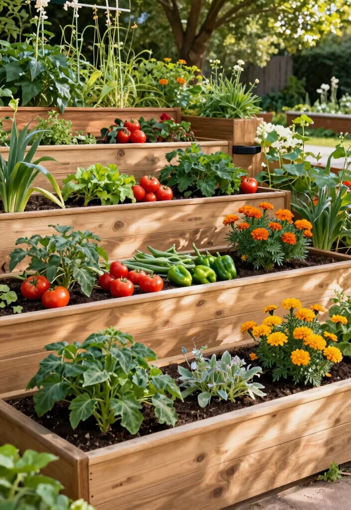 12 Raised Garden Bed Ideas for Easy Productive Growing - 2. Tiered Raised Garden Bed