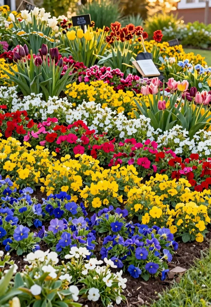 12 Sloping Flower Bed Ideas for Neat and Layered Planting - 8. Seasonal Plant Rotation