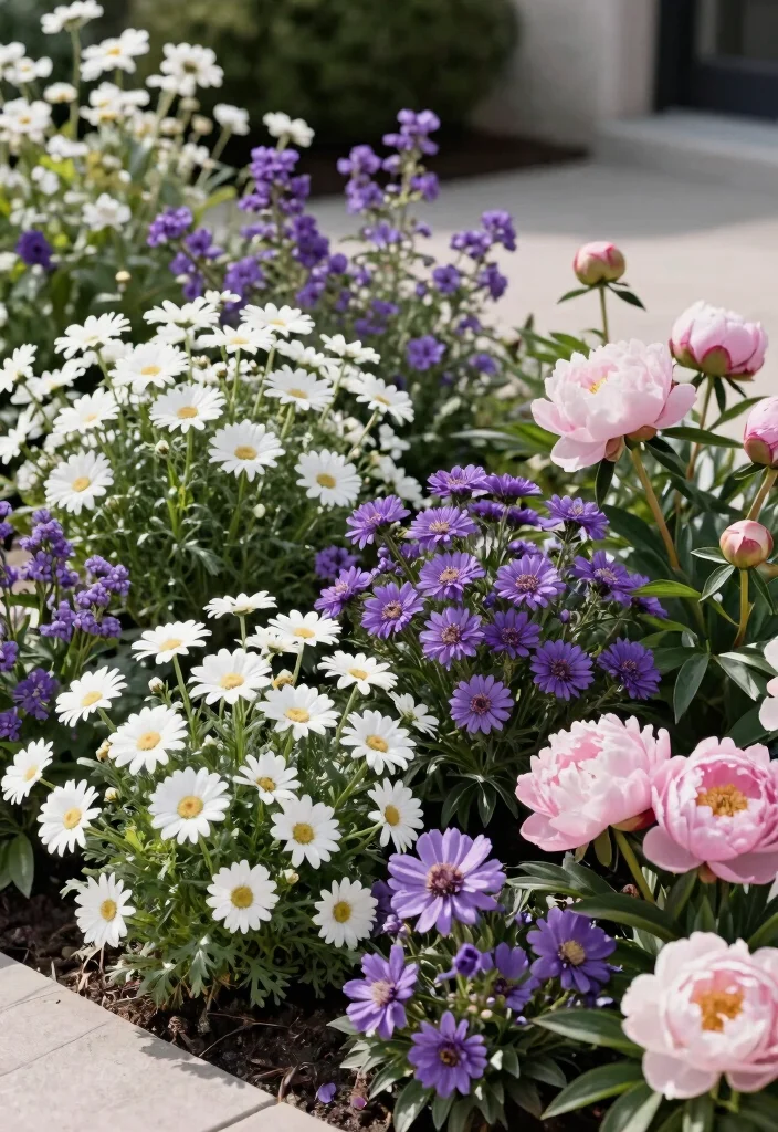 12 Small Front Yard Flower Bed Ideas for Charming Curb Appeal 100 12 Small Front Yard Flower Bed Ideas for Charming Curb Appeal - 10. Monochromatic Magic