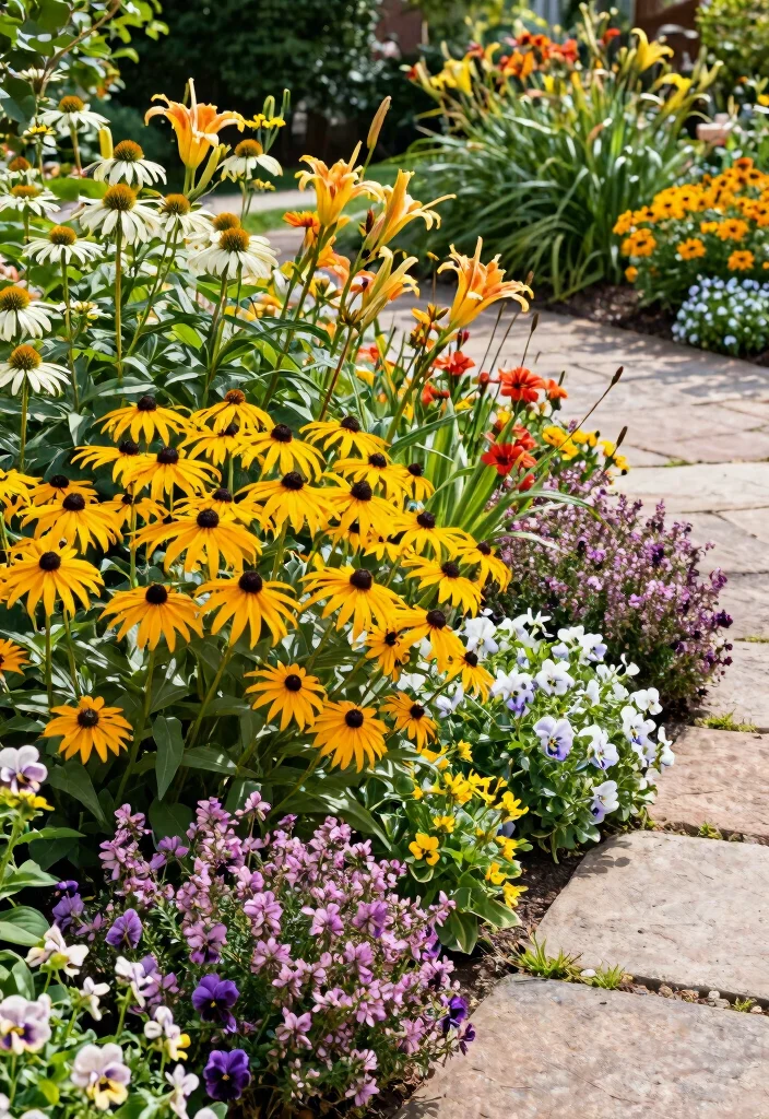 12 Small Front Yard Flower Bed Ideas for Charming Curb Appeal 23 12 Small Front Yard Flower Bed Ideas for Charming Curb Appeal - 3. Colorful Perennial Border