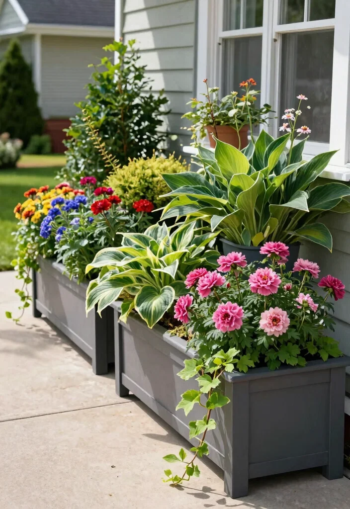 12 Small Front Yard Flower Bed Ideas for Charming Curb Appeal 34 12 Small Front Yard Flower Bed Ideas for Charming Curb Appeal - 4. Elevated Planter Box Garden