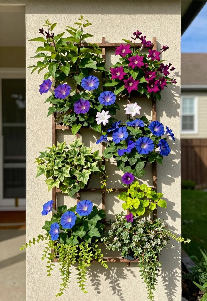 12 Small Front Yard Flower Bed Ideas for Charming Curb Appeal 45 12 Small Front Yard Flower Bed Ideas for Charming Curb Appeal - 5. Vertical Wall Garden